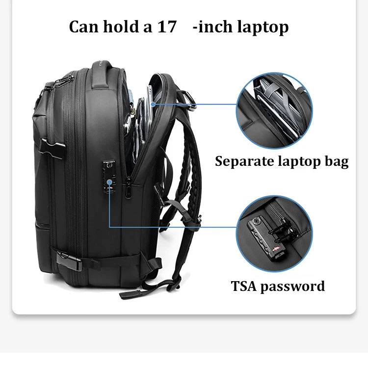 Vacuum Compression Backpack  - Bag Perfect for Business,Travel & Hiking-Password Lock