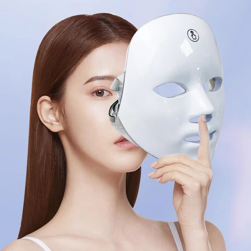 Rechargeable Facial LED Mask 7 Colors LED Photon Beauty Mask Skin Rejuvenation Home Face Lifting Whitening Beauty Device